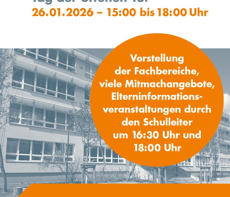 Der neue Termin für unseren ›Tag der offenen Tür‹ steht fest: 26.01.2026